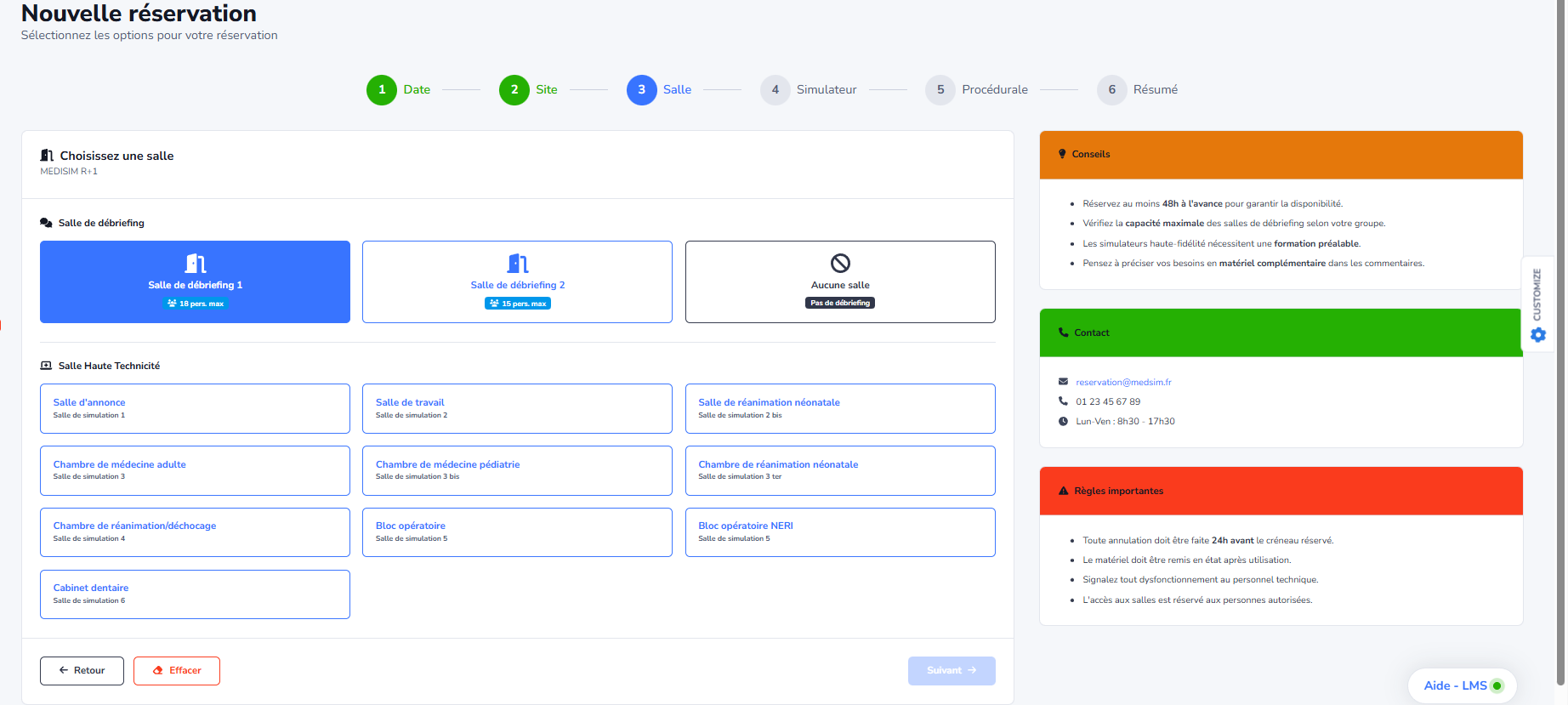 LearningTime - Planning et gestion des réservations de salles