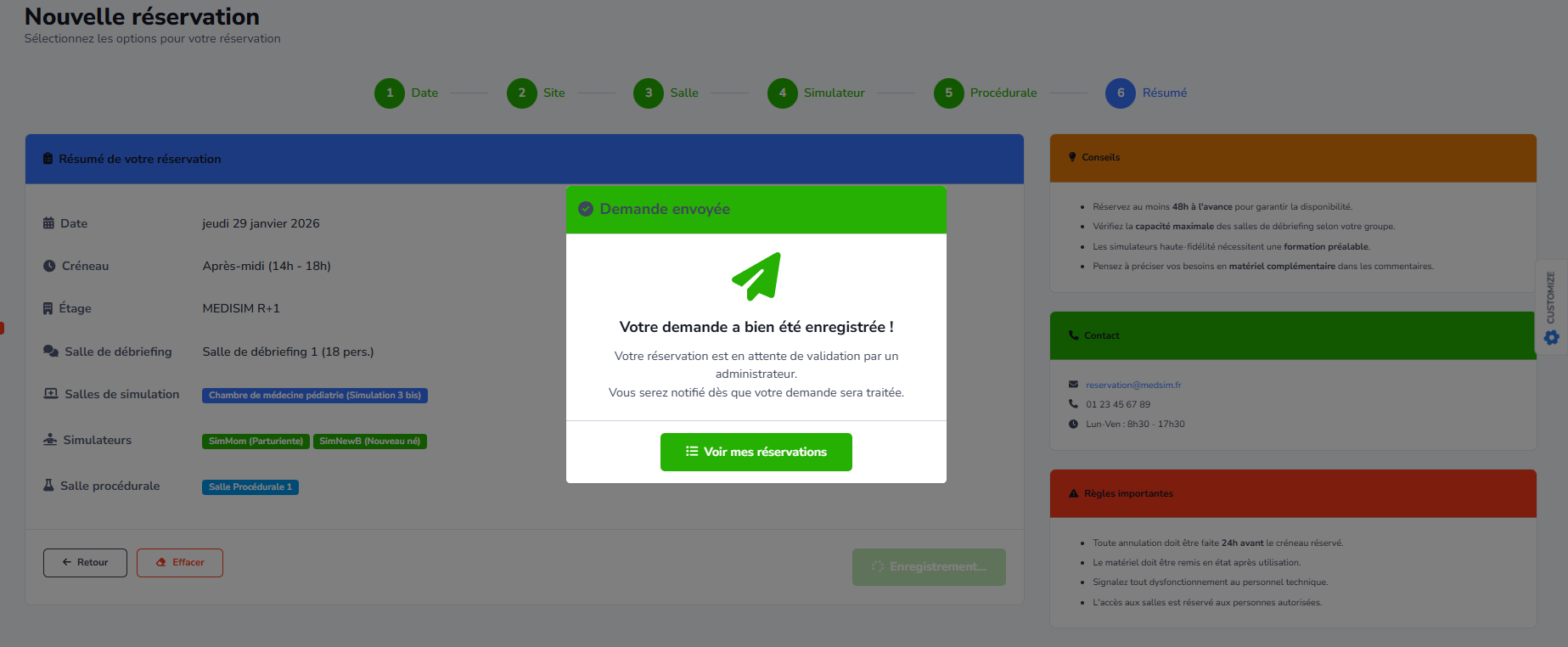 LearningTime - Configuration des équipements de salle
