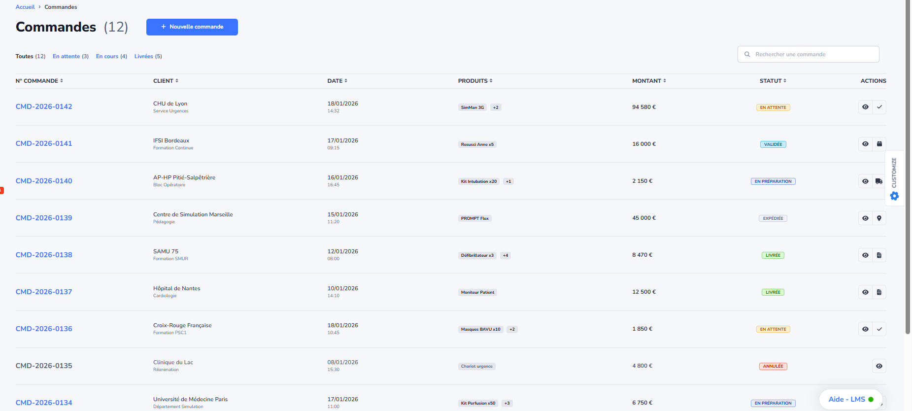 LearningTime - Suivi des entrées et sorties de stock